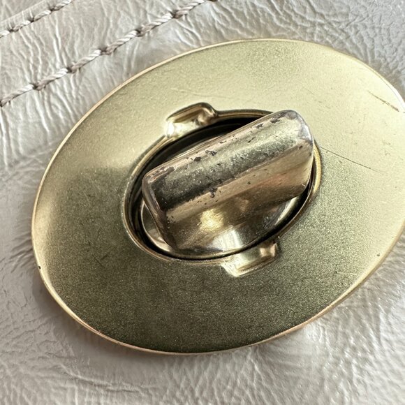 COACH | Chelsea Taupe Patent Leather Tote Satchel Bag F14022 | Cream - Picture 16 of 16